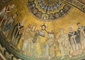 Mosaic representation of the Coronation of the Virgin, Basilica of Santa Maria in Trastevere Royalty Free Stock Photo